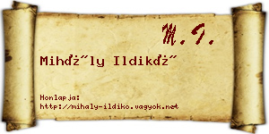 Mihály Ildikó névjegykártya