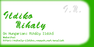 ildiko mihaly business card